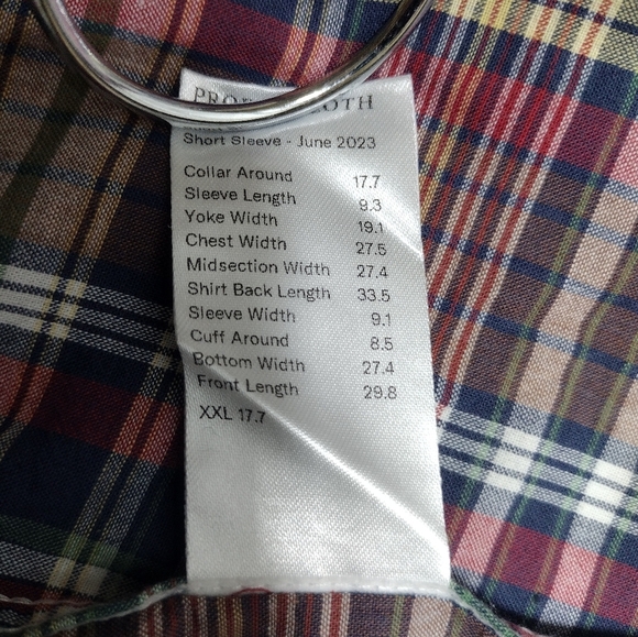 Proper Cloth Flannel Shirt Mens Medium Plaid Button Down Shirt Button Down 2XL - Picture 7 of 9